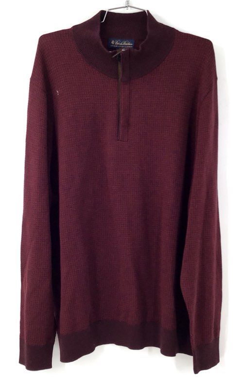 NWT Brooks Brothers Men's Maroon Sweater - Size 2XL