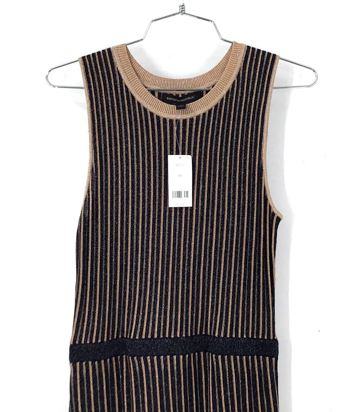 NWT Banana Republic Women's Black Striped Sweater Dress - Size XS