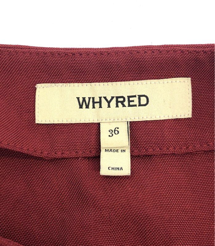 Whyred Women's Burgundy Short Sleeve Elastic Waist Pleated Dress Size 36