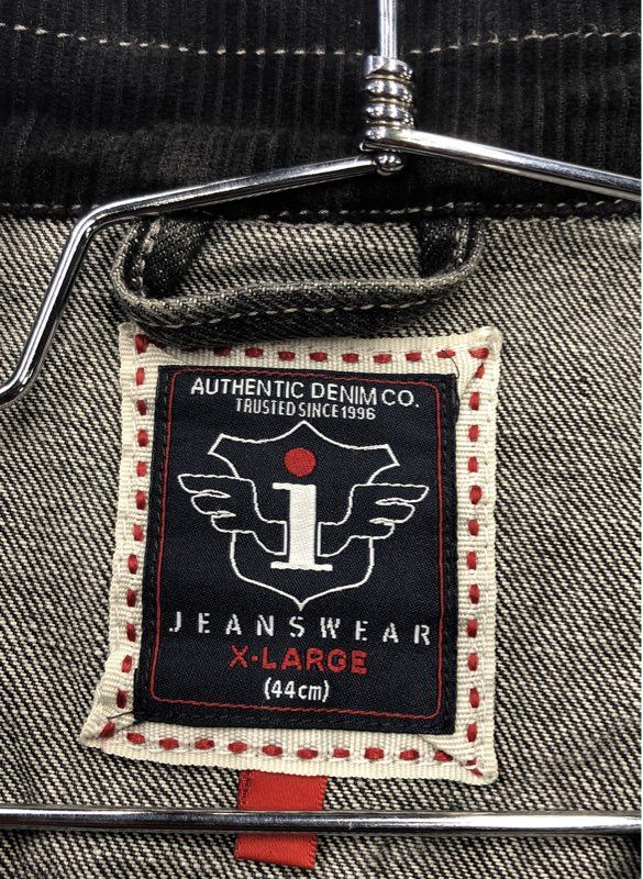 Authentic Denim Co. Men's Black Cotton Trucker Jacket - Size XL