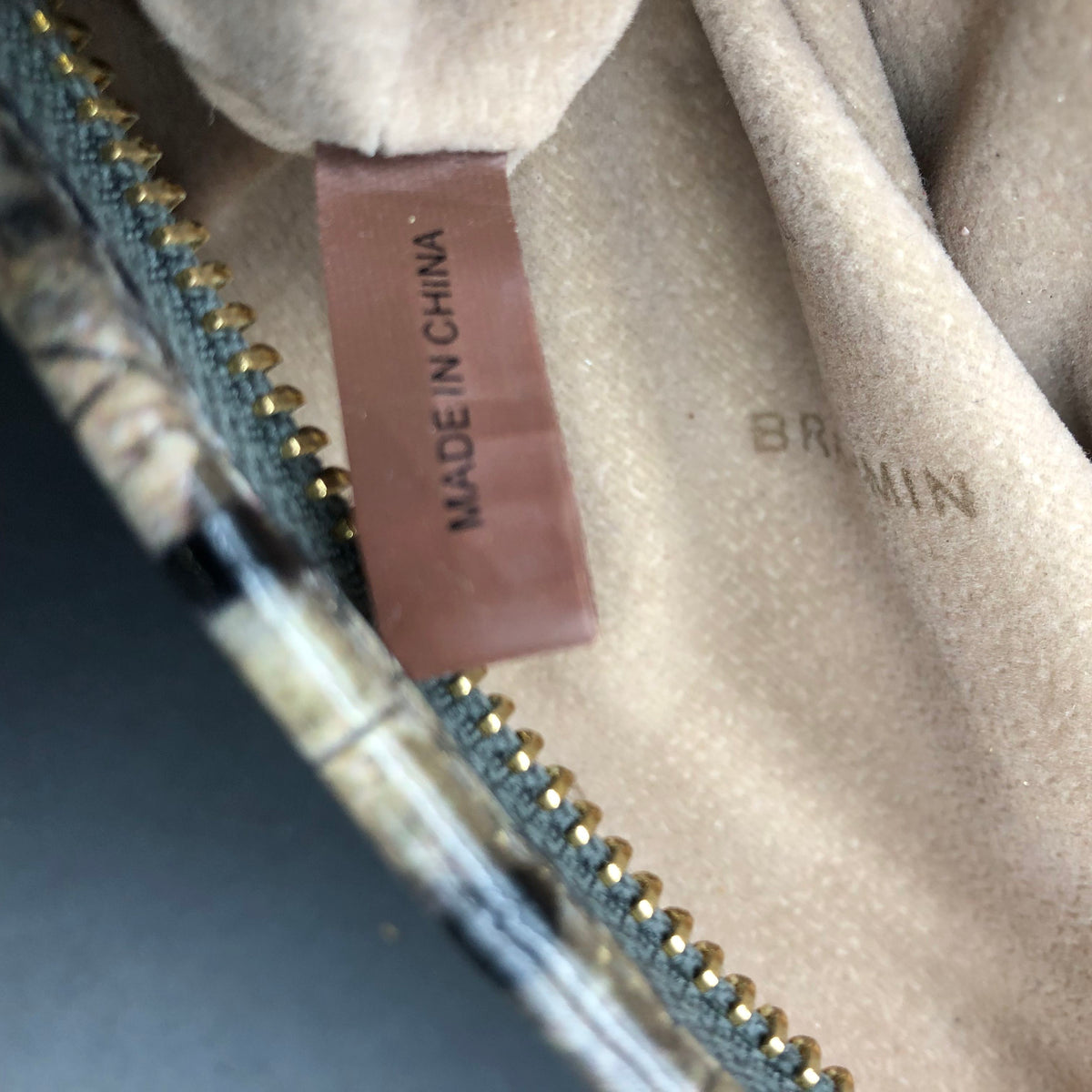 Brahmin Multicolor Croc Embossed Leather 'Glacier' Clutch Bag (+COA)