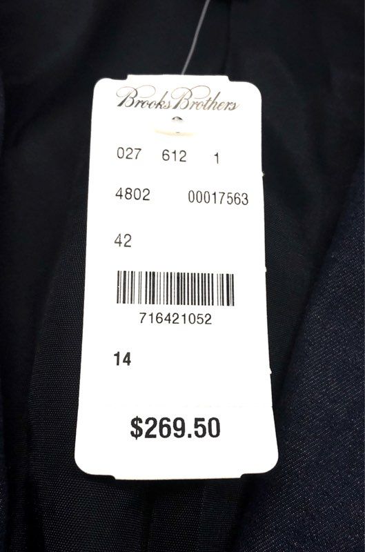 Brooks Brothers 346 Women's Blazer Navy Blue Cotton Wool Blend NWT Sz 14