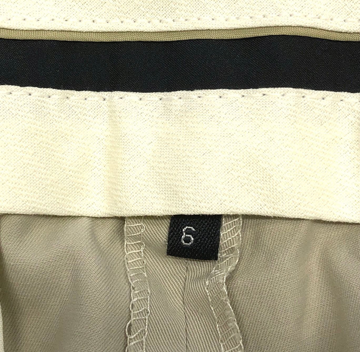 Theory Women's Max C Radar Pants Barley Beige Cotton Stretch Made in USA Size 6