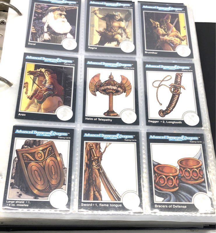 Advanced Dungeons & Dragons Trading Card Lot 2 Binders TSR Vintage See Photos