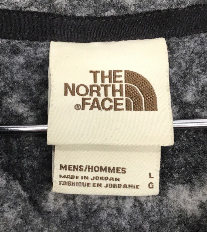 The North Face Men's 1/4 Zip Fleece Pullover Black Gray Fair Isle Geometric Sz L