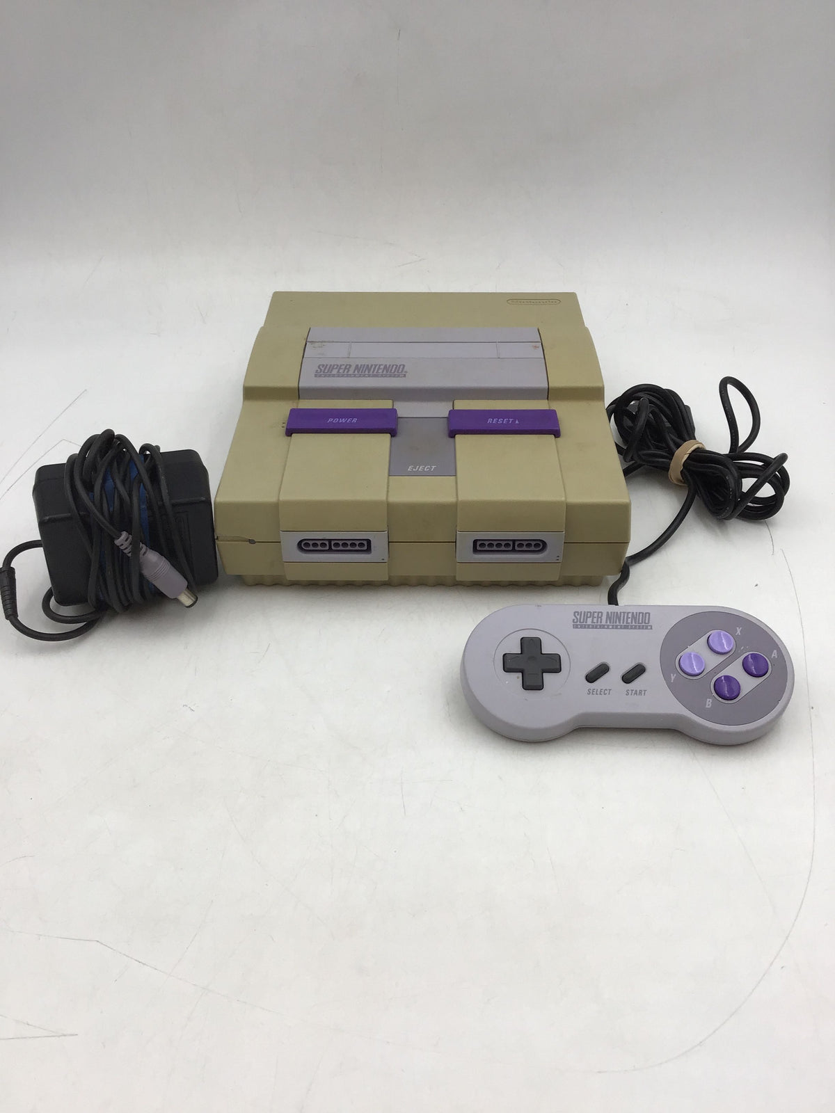 Vintage Nintendo Super Nintendo (SNES) Home Console, Controller And Adapter