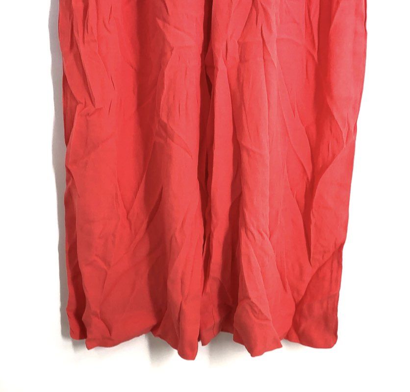 Mango MNG Women's Coral Wide Leg Pleated Elastic Waist Pants Sz XS NWT