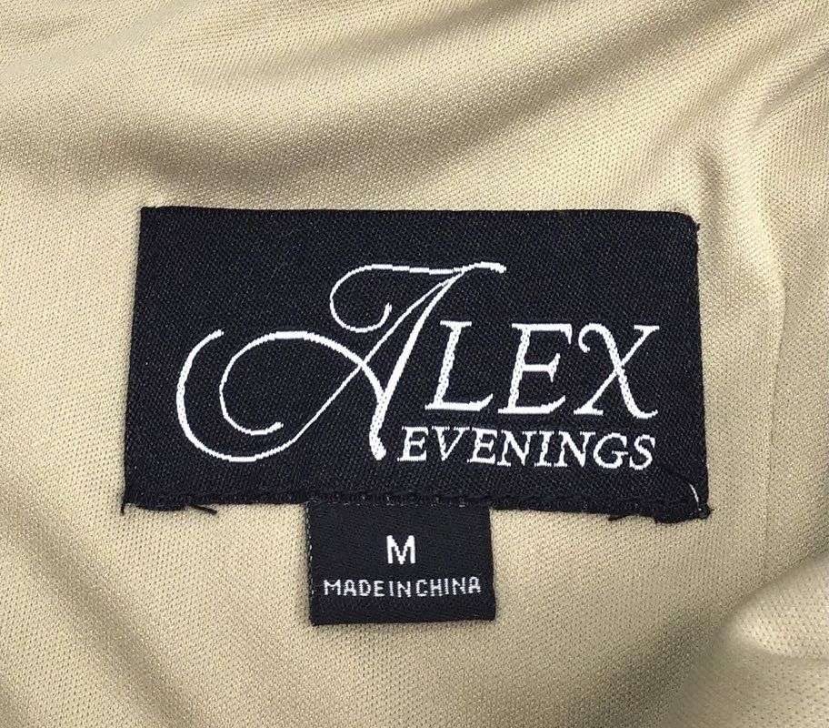 Alex Evenings Women's Champagne 3D Rosette Lace Sequin Evening Blouse NWT Sz M