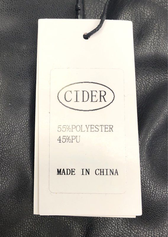Cider Women's Black Faux Leather Double Breasted Mini Skirt Sz S NWT