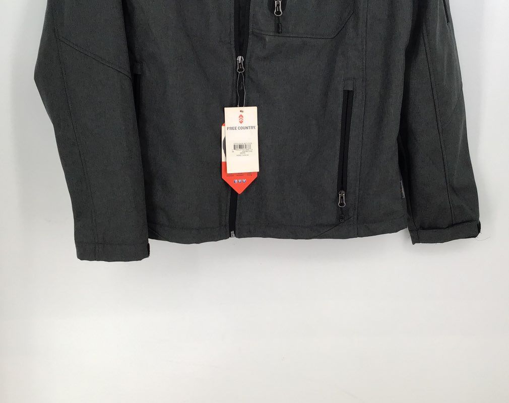 NWT Free Country Men&#39;s Charcoal Full-Zip Softshell Jacket - Size M