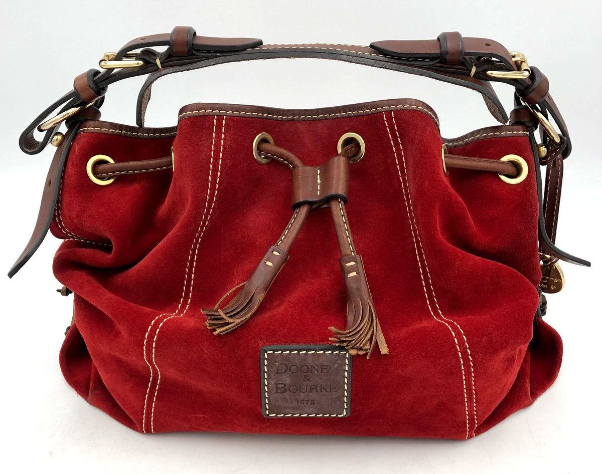 Authentic Dooney &amp; Bourke Red Luxury Shoulder Bag - COA Included