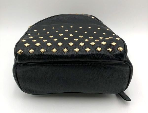 Michael Kors Black Leather 'Abbey' Studded Back Pack (+COA)