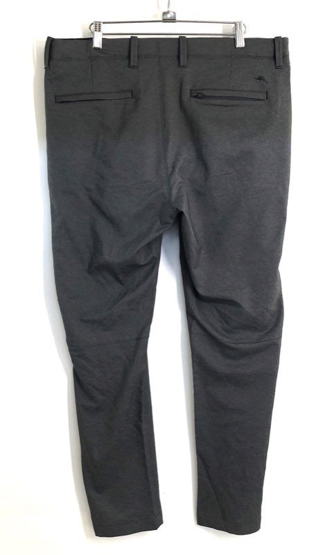 Tommy Bahama Men's Gray Performance Polyester Travel Pants Sz 35x30
