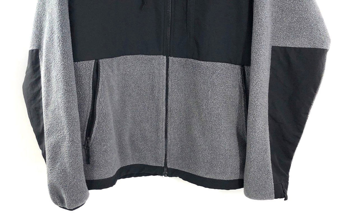 The North Face Men's Gray Black Denali Full Zip Fleece Jacket Sz L