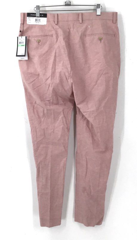 NWT Perry Ellis Men's Pink Slim Fit Straight Leg Dress Pant - Size 34X30