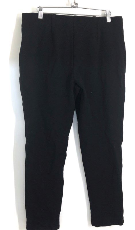 Chico's Women's Black Rayon Nylon Blend Pull On Stretch Tapered Pants Sz 1.5 10