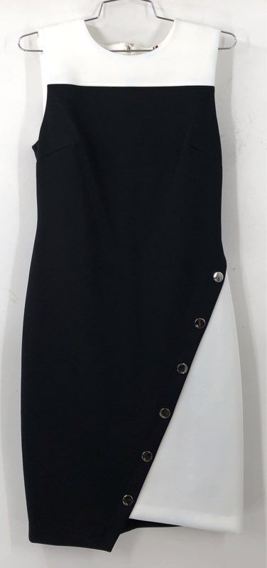 Tommy Hilfiger Women's Black White Sheath Dress - Size 6