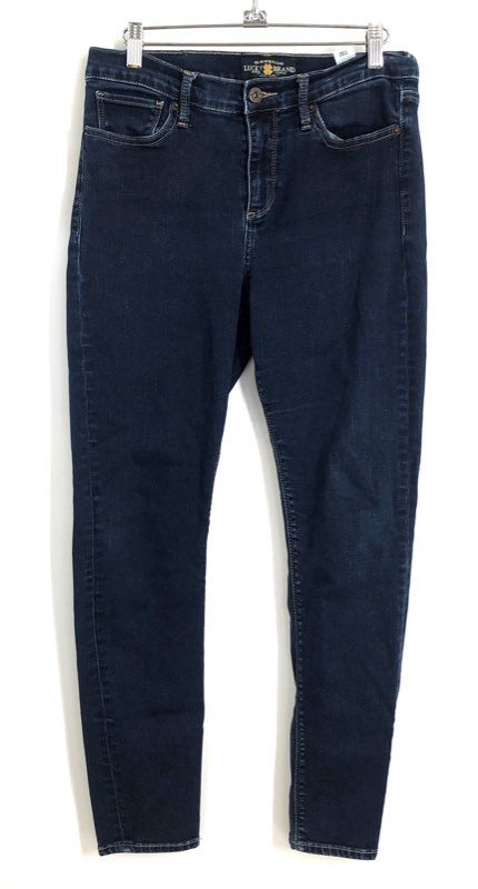 Lucky Brand Women's Dark Indigo Blue Skinny Jeans Stretch Denim Sz 10/30