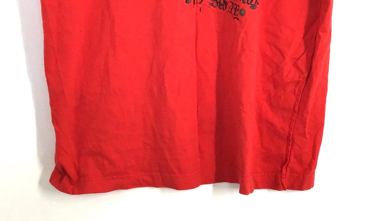 Blac Label Premium Purgatory Skull Graphic T-Shirt Red Distressed Sz 2XL