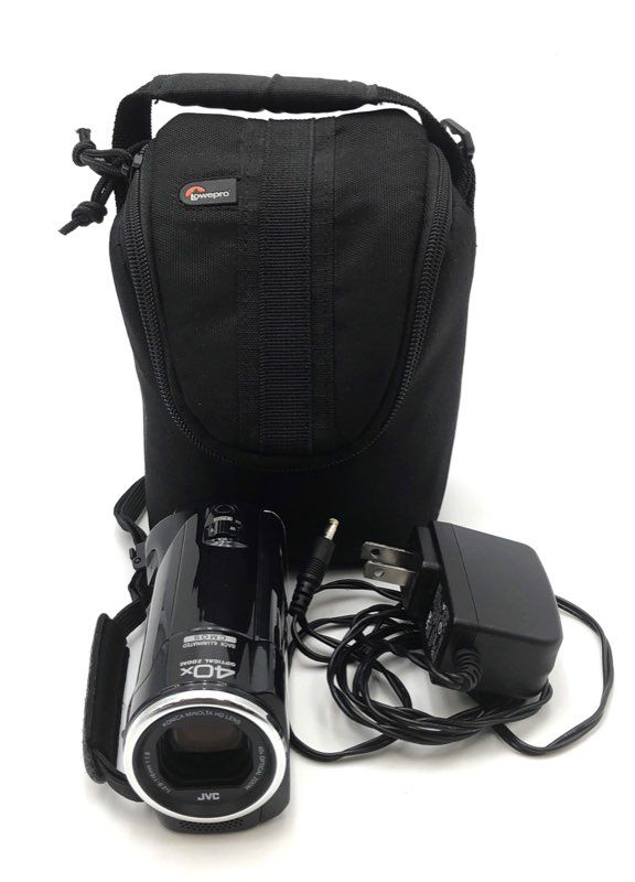 JVC GZ-E10BU Everio Full HD Camcorder 40x Zoom With Case & Charger