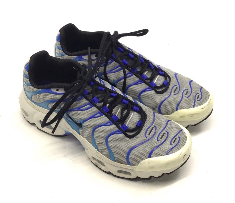 Nike Air Max Plus GS Grey Royal Blue Running Shoes CD0609-019 Size 7Y