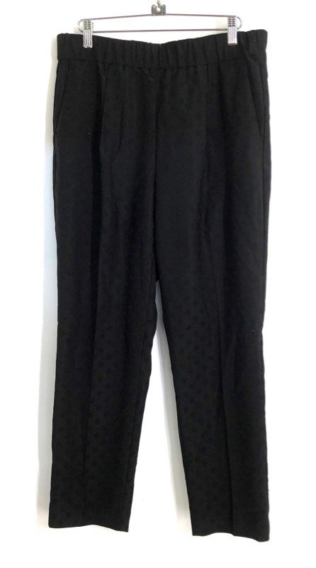 Ann Taylor Women's Black Polka Dot Tapered Leg Pants Sz M NWT