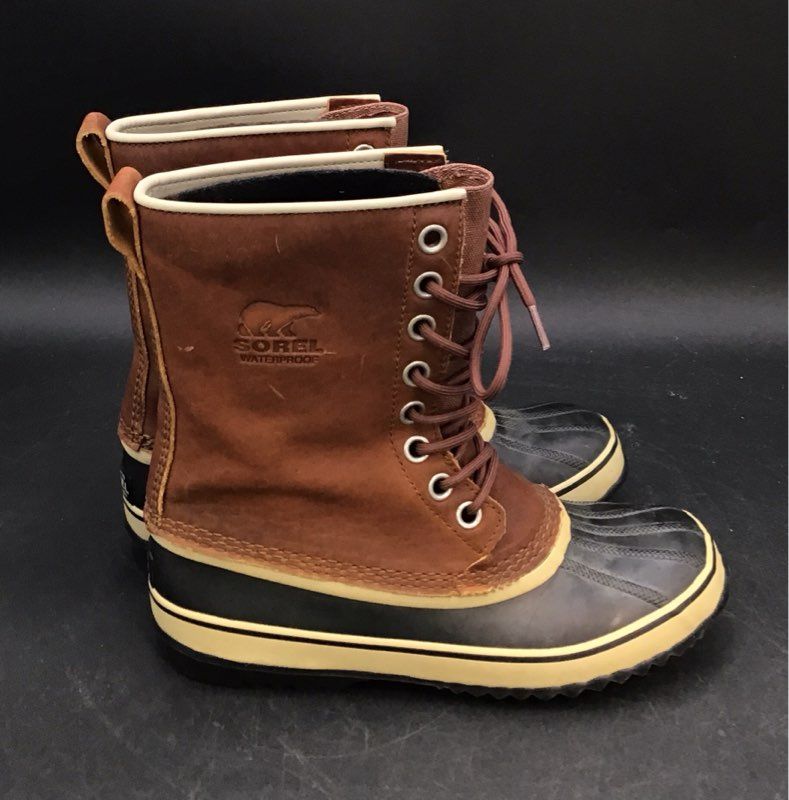 Sorel Women's Brown Black Rain Boots - Size 9