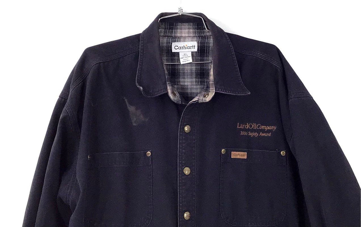 Carhartt Men's Blue Shirt Jacket - Size XL Tall