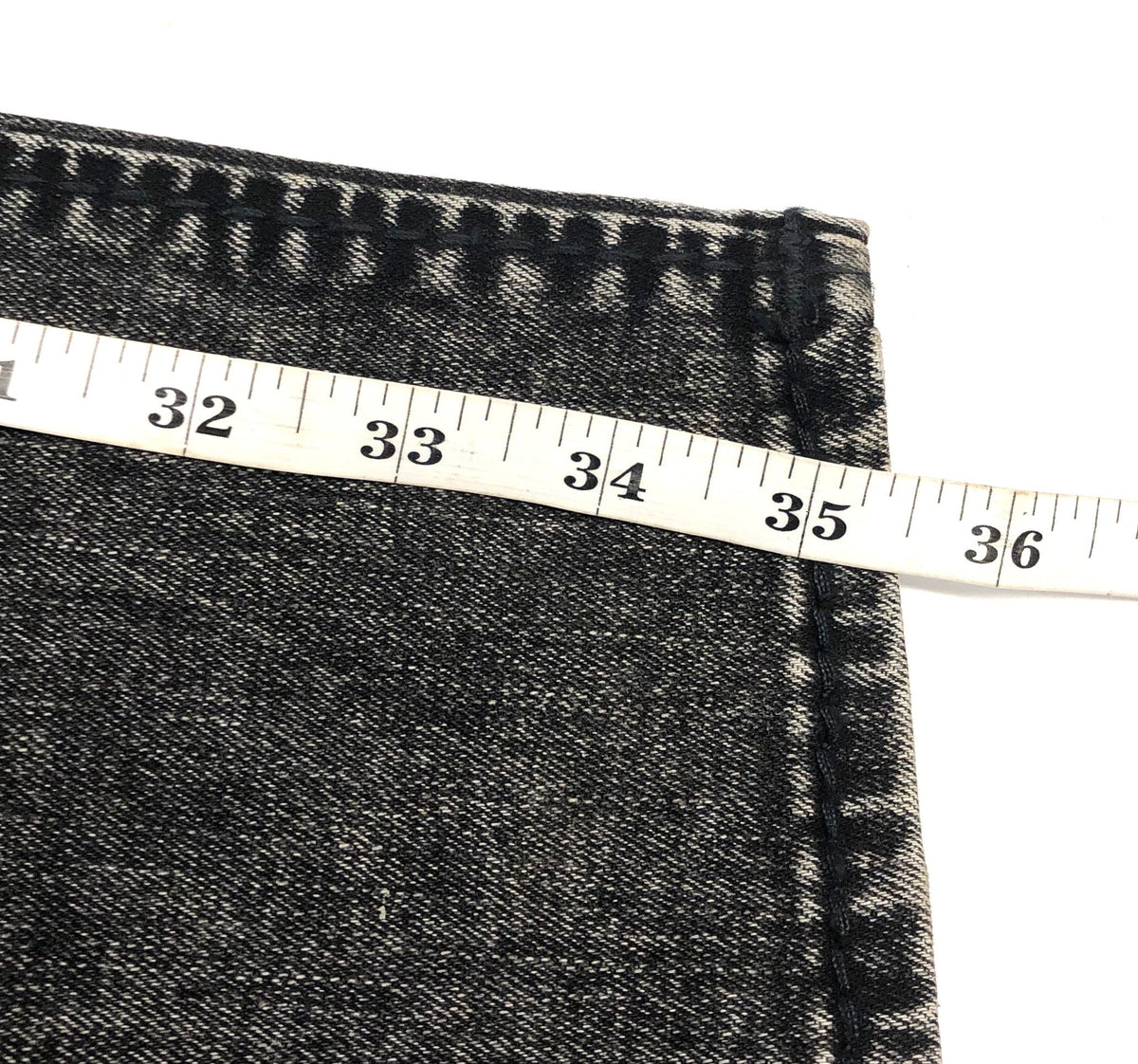 True Religion Men's Geno Relaxed Slim Moto Jeans Black Acid Wash Ribbed Sz 34