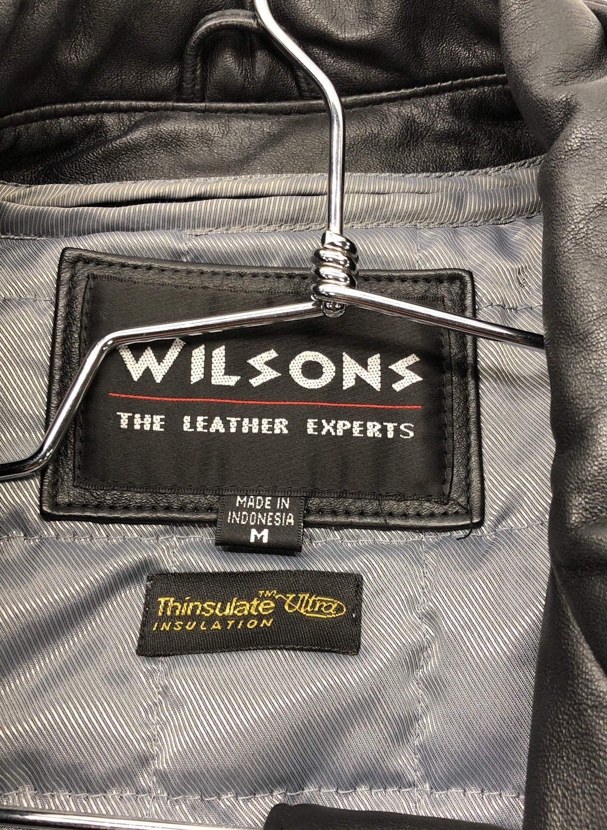 Wilsons Leather Women's Black Moto Jacket Thinsulate Lined Belted Sz M