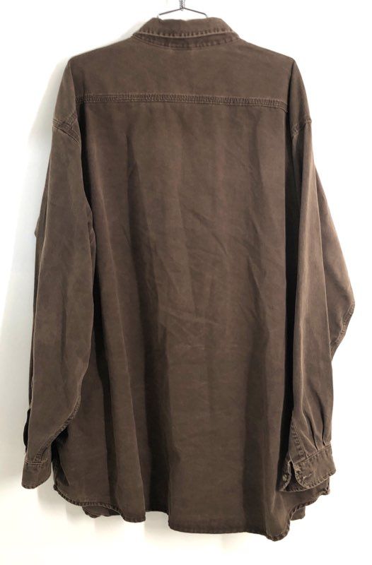 Carhartt Men's Brown Long Sleeve Work Shirt MeadWestvaco Maintenance Sz 3XL