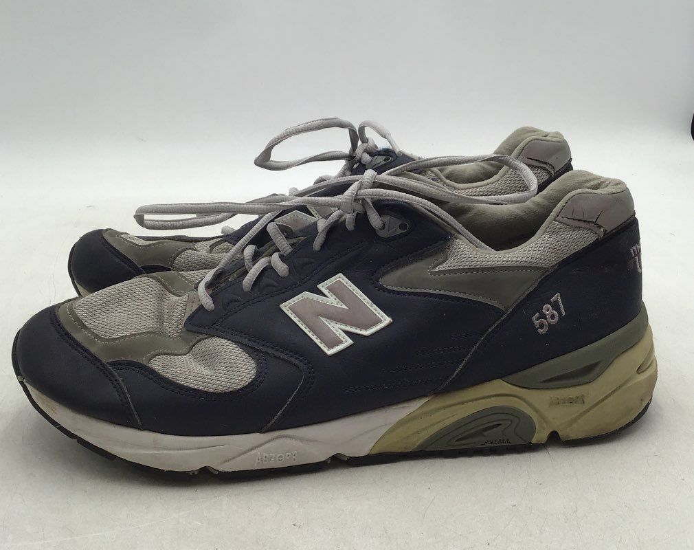 New Balance Men&#39;s 587 M587NV Blue Gray Running Shoes - Size 12