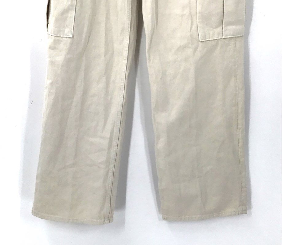 NWT Denim Forum Women's White Cotton Cargo Jeans - Size 29