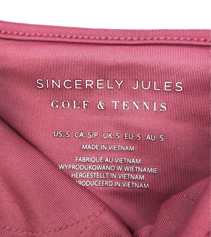 Sincerely Jules Women's Golf & Tennis Dress Pink Built-in Bodysuit NWT Sz S