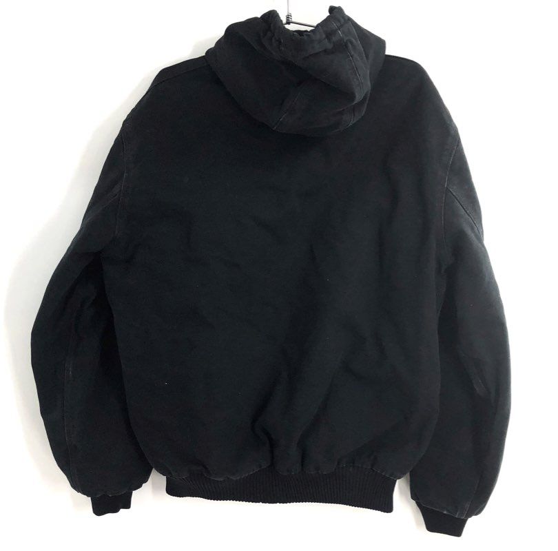 Carhartt Men's Black J140 Duck Active Jacket Quilted Flannel Lined USA Made Sz M