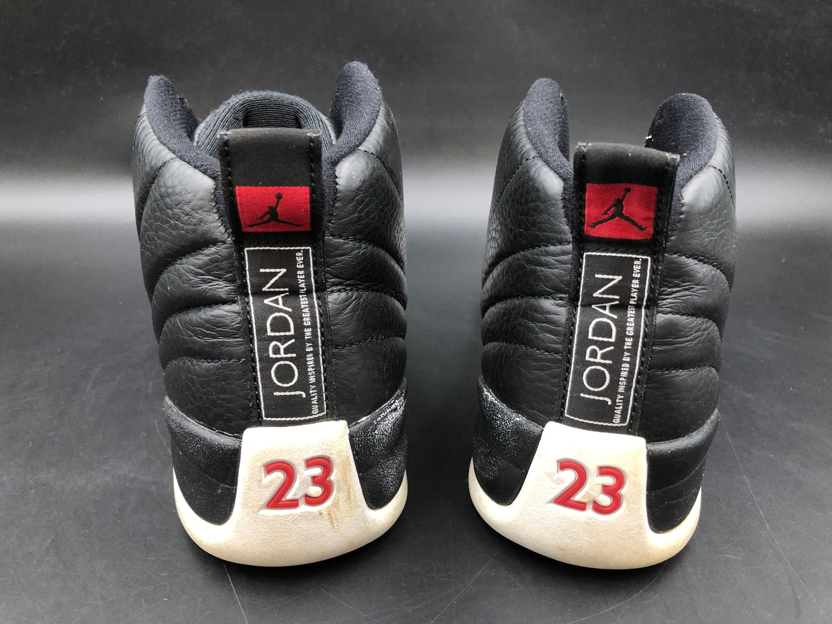 Nike Air Jordan 12 Retro Playoff 2022 Black White Red Size 7 COA