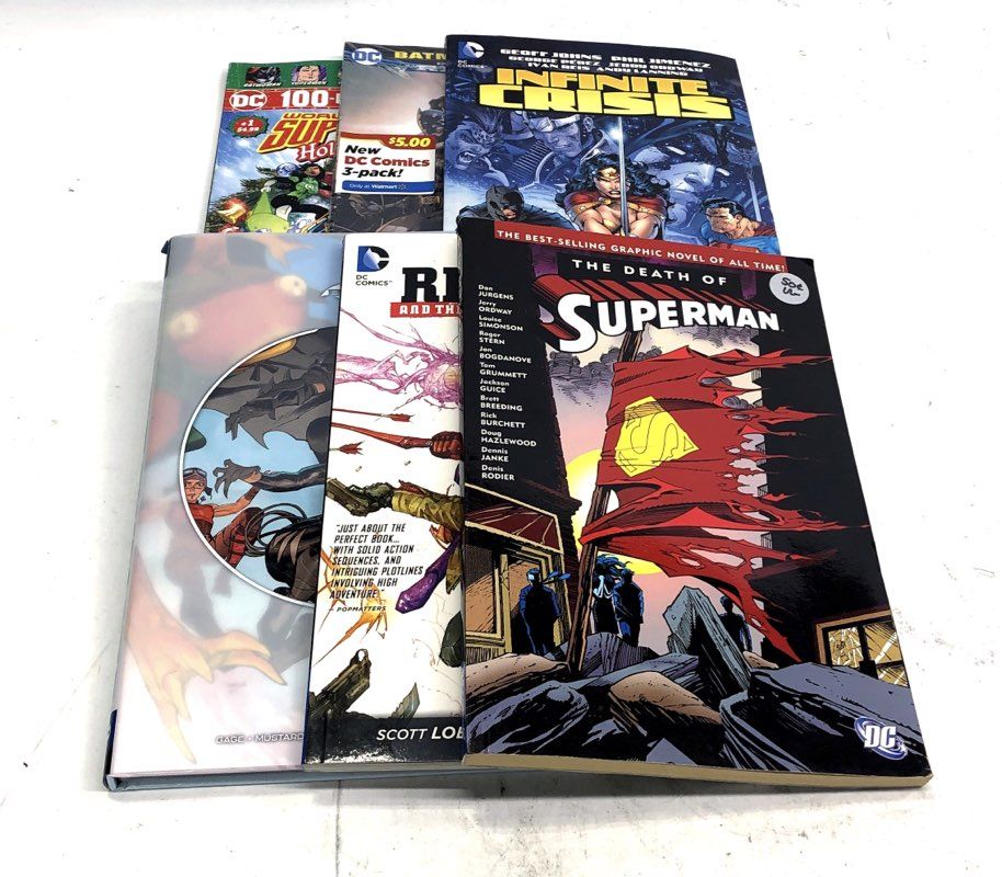 DC Comics Graphic Novel & Comic Lot Death of Superman Infinite Crisis 6 Items