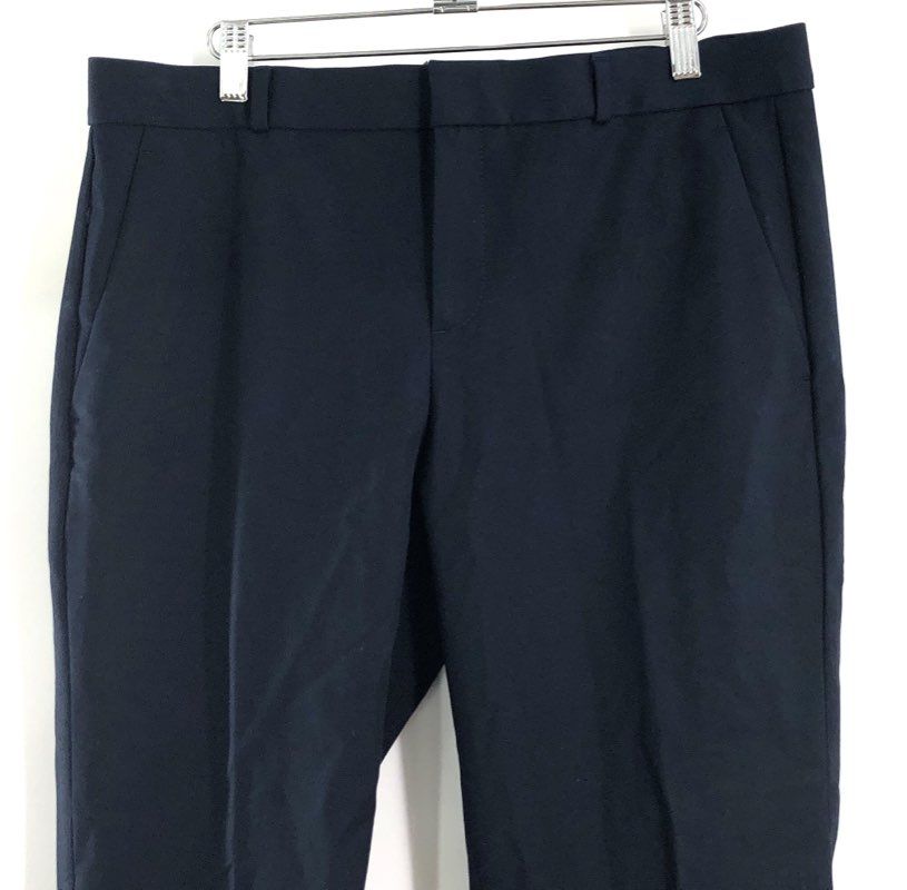 Banana Republic Women's Navy Blue Stretch Cotton Blend Ankle Trousers Sz 10R NWT