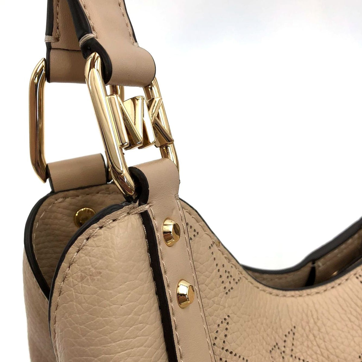 Michael Kors 'Arlo' Blush Pink Leather Shoulder Bag w/ Gold-Tone Accents (+COA)