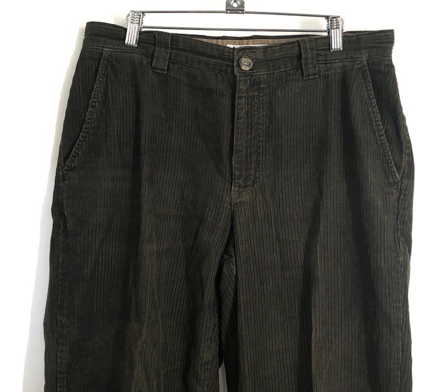 Columbia Men's Olive Green Corduroy Straight Leg Casual Pants Sz 32x30