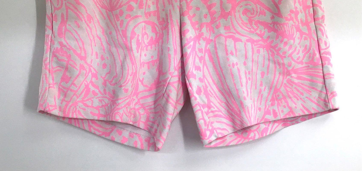 Lilly Pulitzer Women's Callahan Pink White Seashell Print Stretch Shorts Sz 0