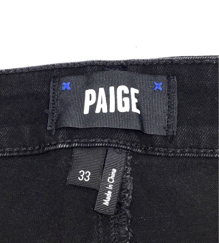 Paige Women's Margot Ankle High Rise Skinny Jeans Black Stretch Size 33