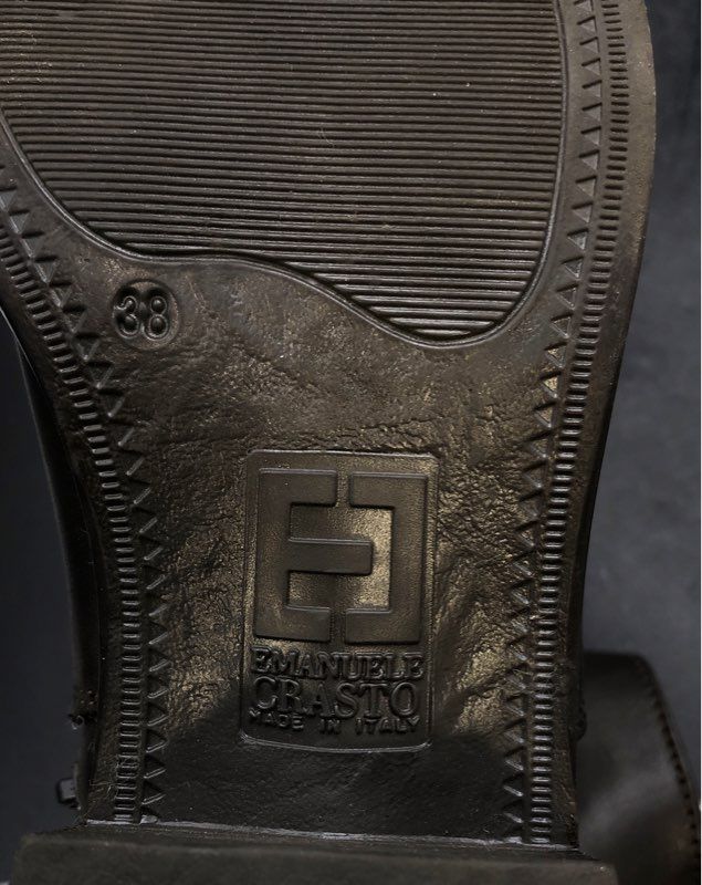 NWT Emanuele Crasto Women's Brown Motorcycle Boots - Size 38