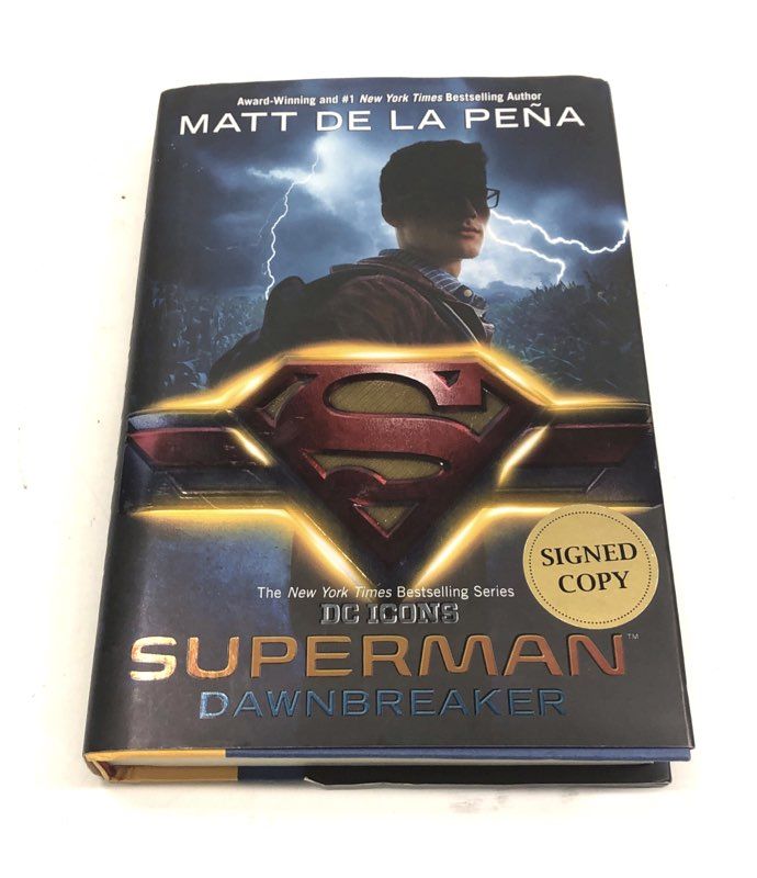 Marie Lu & Matt de la Pena Signed Batman & Superman DC Icons Hardcover Set