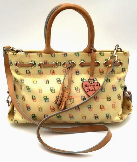 Authentic Dooney &amp; Bourke Women&#39;s Pale Yellow Luxury Tote Bag - COA Included