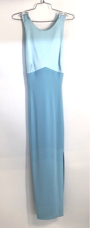 Tahari Women's Aqua Maxi Dress Sleeveless Crisscross Back NWT Sz 10