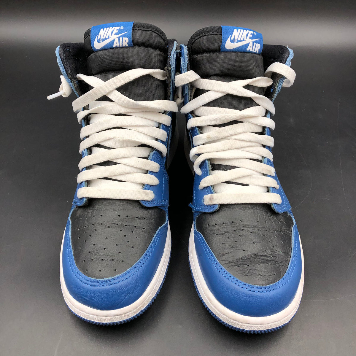 Nike Air Jordan 1 Boy's Retro 'Dark Marina Blue Sneakers-Size: 6Y (+COA)