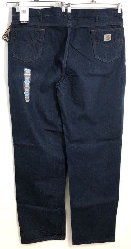 Carhartt Men's Flame Resistant FR Jeans Dark Wash FRB150 Made in USA NWT 46x36