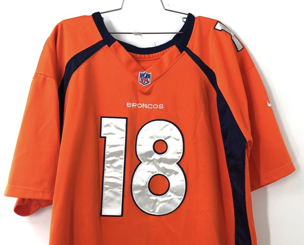 Nike NFL Men's Denver Broncos Peyton Manning #18 Orange Jersey Size 48 XL