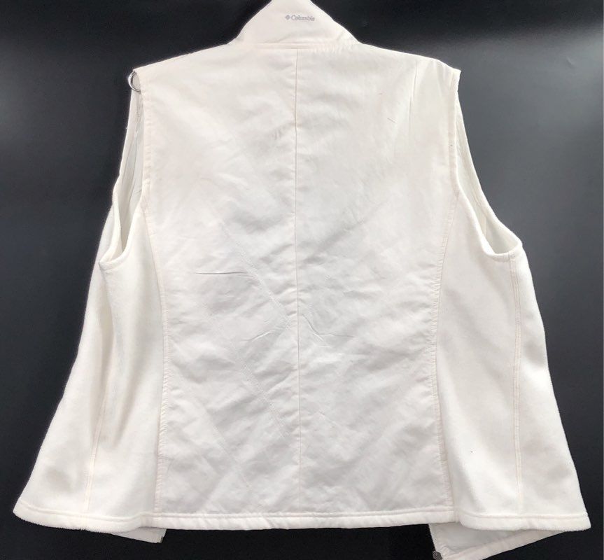 Columbia Women's Full Zip Fleece Lined Vest White Size XL